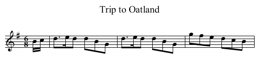 Trip to Oatland - staff notation