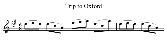 Trip to Oxford - staff notation