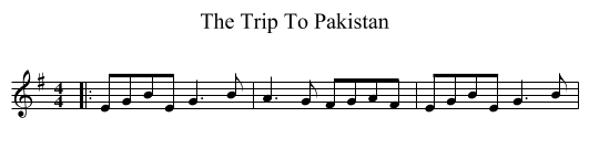 Trip To Pakistan, The  - staff notation