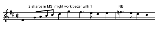 Trip to Pancridge. PFD3.030, A - staff notation