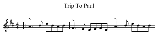 Trip To Paul - staff notation