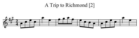 Trip to Richmond [2], A - staff notation