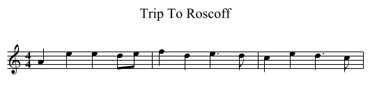 Trip To Roscoff - staff notation