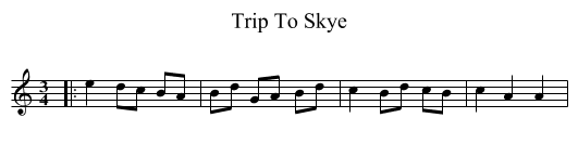 Trip To Skye - staff notation