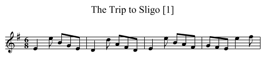 Trip to Sligo [1], The - staff notation