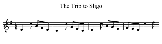 Trip to Sligo, The - staff notation