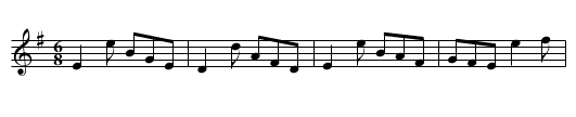 Trip to Sligo - staff notation
