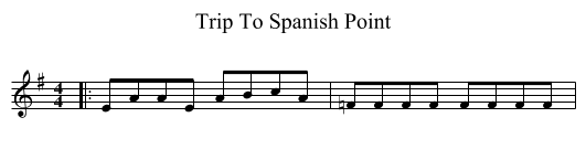 Trip To Spanish Point - staff notation