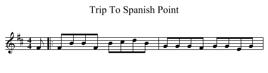 Trip To Spanish Point - staff notation