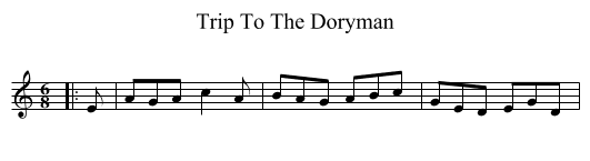 Trip To The Doryman - staff notation