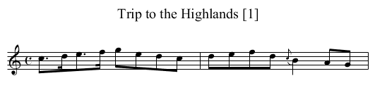 Trip to the Highlands [1] - staff notation