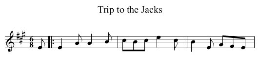 Trip to the Jacks - staff notation
