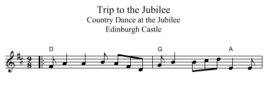 Trip to the Jubilee - staff notation