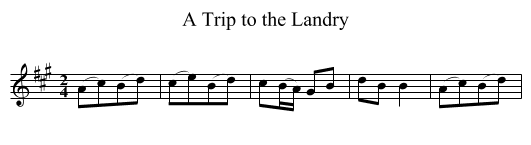 Trip to the Landry, A - staff notation