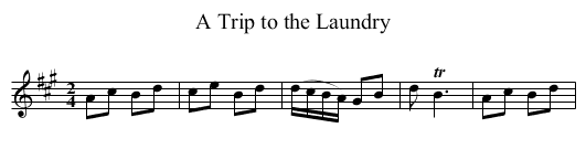 Trip to the Laundry, A - staff notation