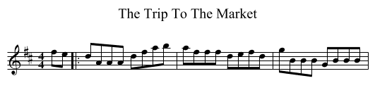 Trip To The Market, The  - staff notation