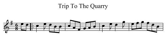 Trip To The Quarry - staff notation