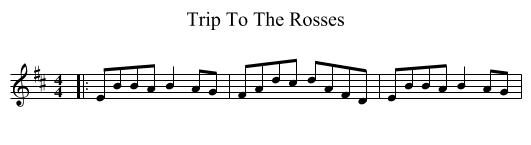Trip To The Rosses - staff notation