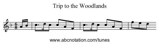 Trip to the Woodlands - staff notation