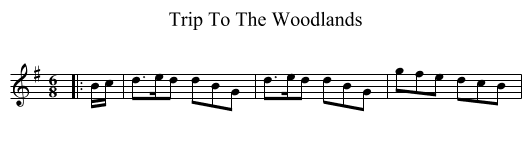 Trip To The Woodlands - staff notation