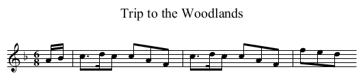 Trip to the Woodlands - staff notation
