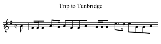 Trip to Tunbridge - staff notation