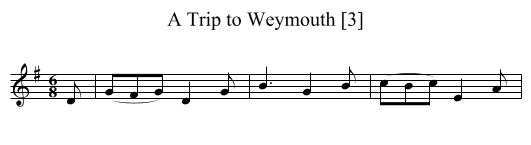 Trip to Weymouth [3], A - staff notation