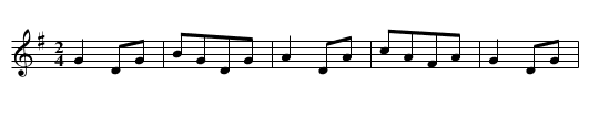 Trip to Winchcomb, A - staff notation