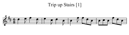 Trip up Stairs [1] - staff notation
