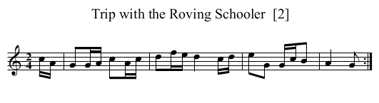 Trip with the Roving Schooler  [2] - staff notation