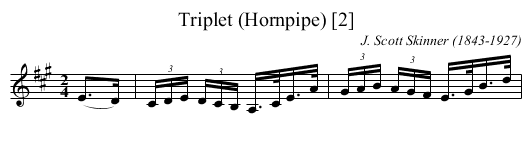 Triplet (Hornpipe) [2] - staff notation