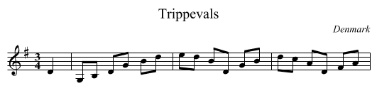 Trippevals - staff notation