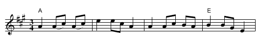 Trippevals - staff notation