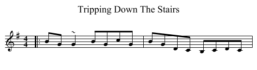 Tripping Down The Stairs - staff notation