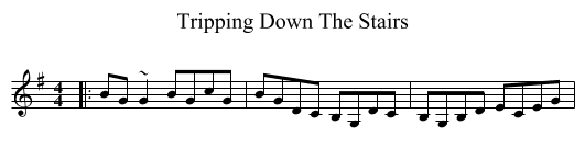 Tripping Down The Stairs - staff notation