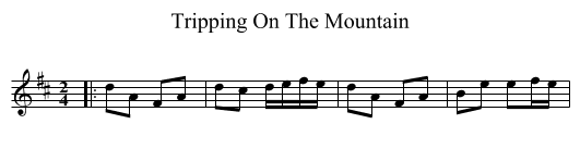 Tripping On The Mountain - staff notation