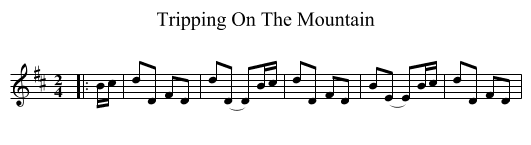 Tripping On The Mountain - staff notation