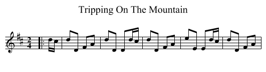 Tripping On The Mountain - staff notation