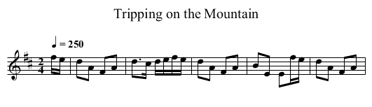 Tripping on the Mountain - staff notation