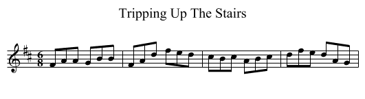 Tripping Up The Stairs - staff notation