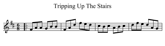 Tripping Up The Stairs - staff notation