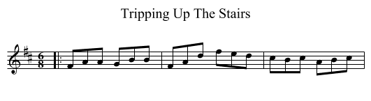 Tripping Up The Stairs - staff notation