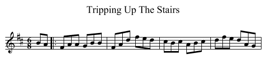 Tripping Up The Stairs - staff notation