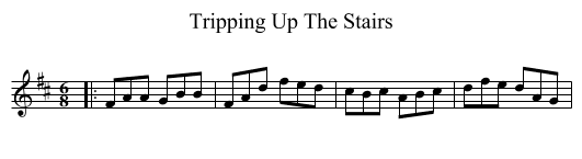 Tripping Up The Stairs - staff notation