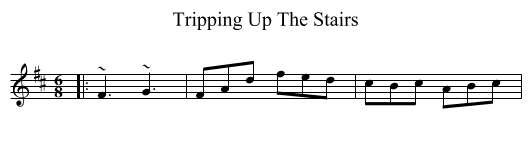 Tripping Up The Stairs - staff notation