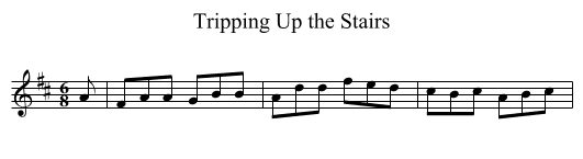 Tripping Up the Stairs - staff notation