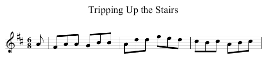 Tripping Up the Stairs - staff notation