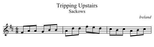 Tripping Upstairs - staff notation