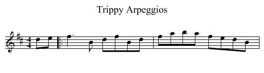 Trippy Arpeggios - staff notation