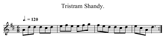 Tristram Shandy. - staff notation